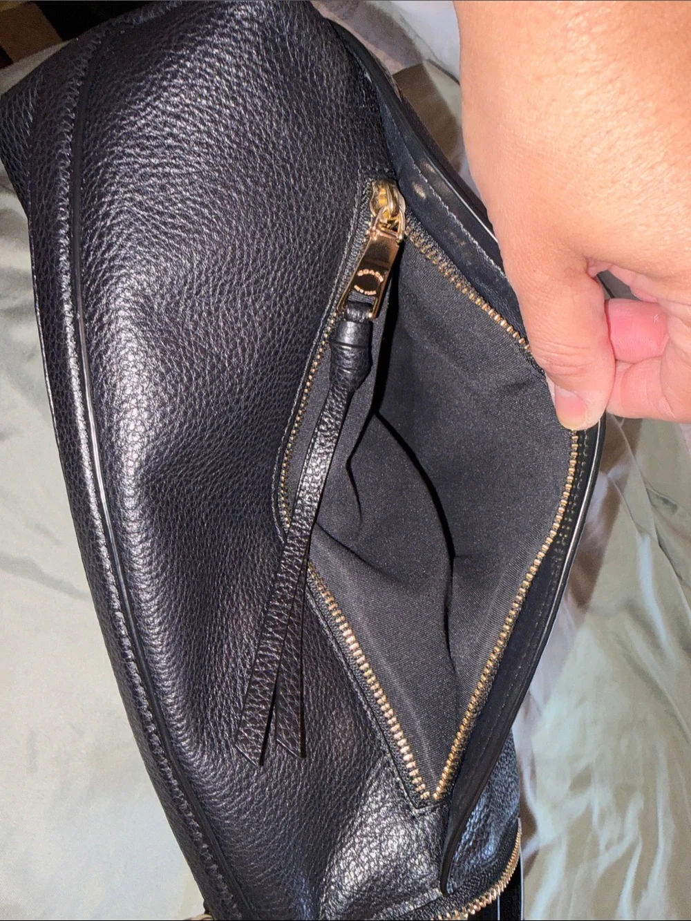 Coach Marlon hobo black leather f79994
